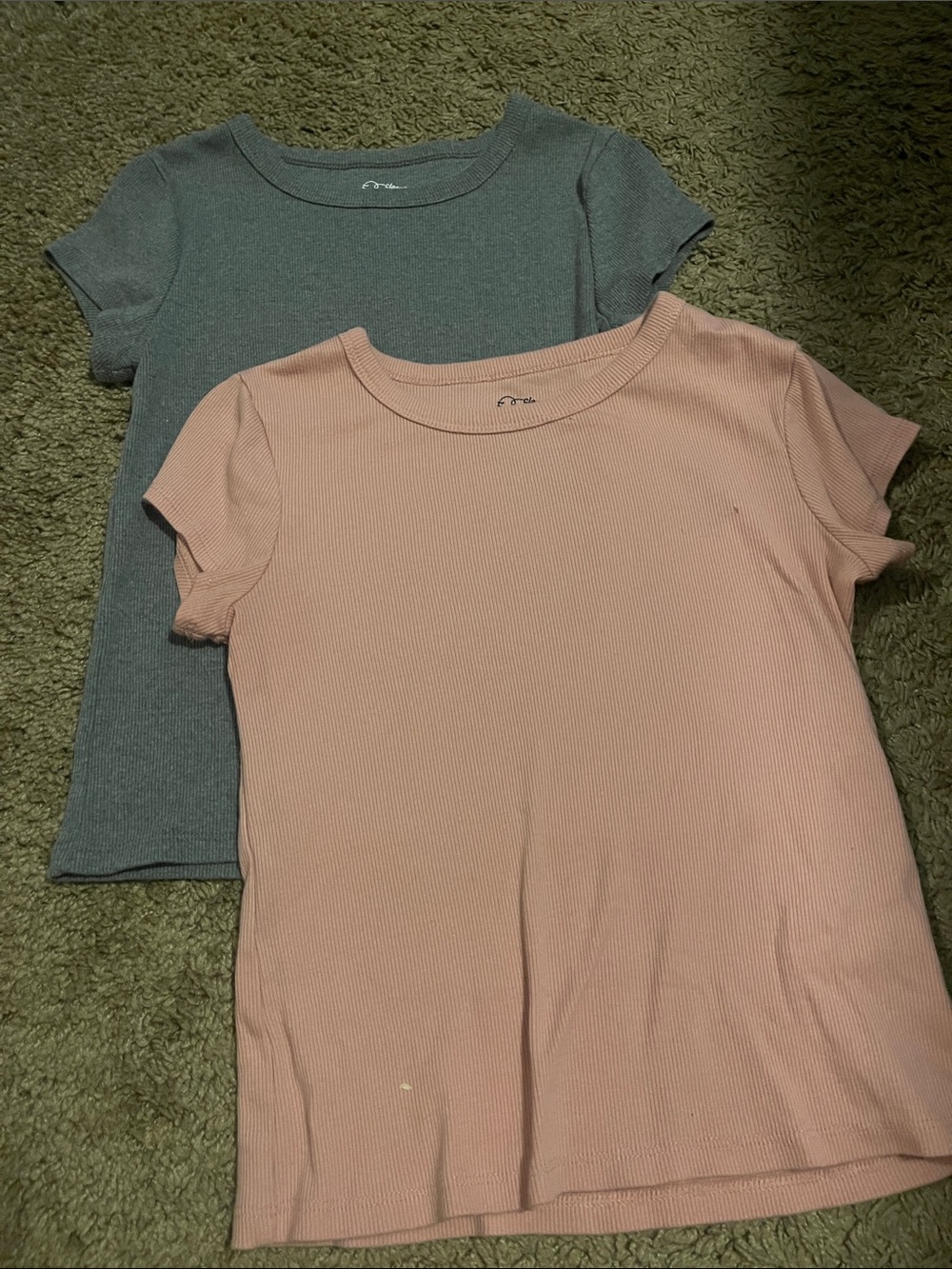 art class Pink & Dusty Blue Ribbed Short Sleeve Tees